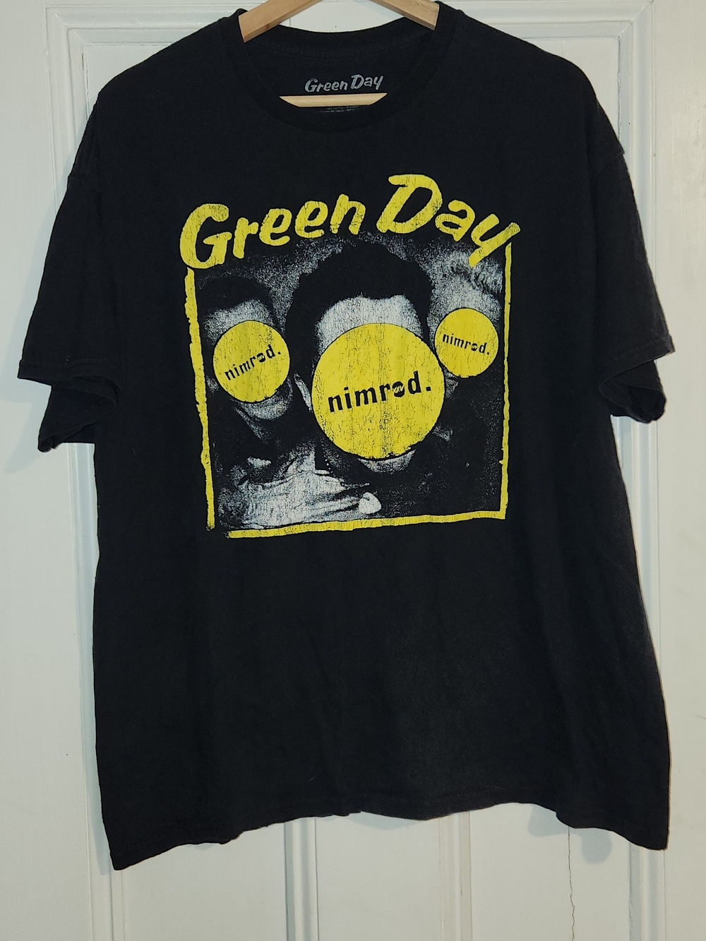 Green Day Nimrod Logo Short Sleeve T-Shirt - Black/Yellow
